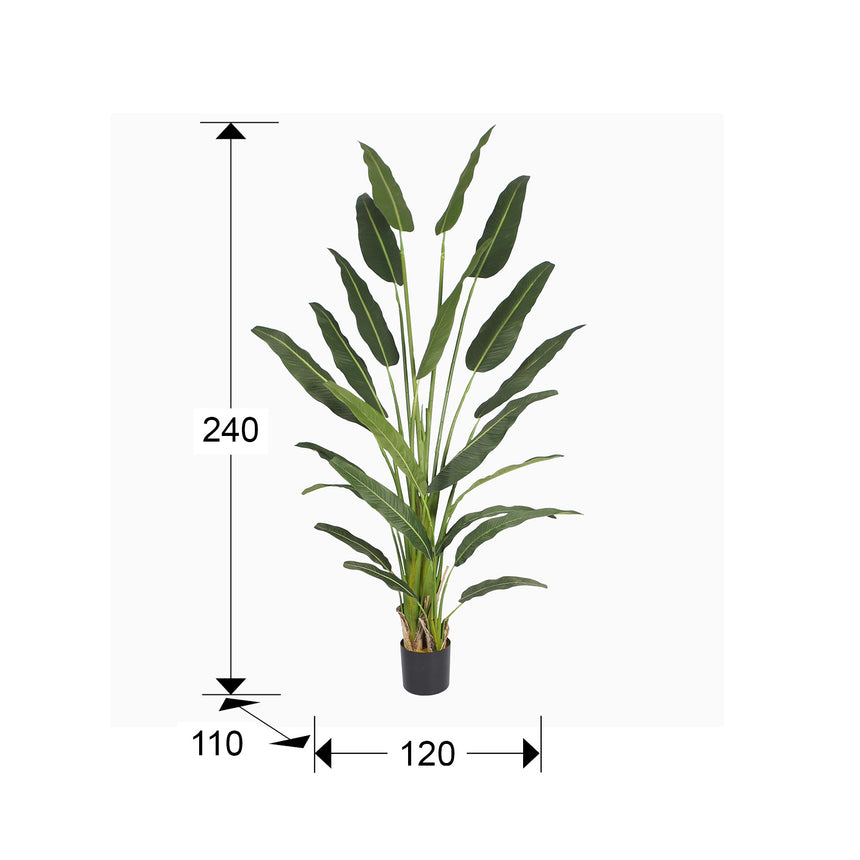 Planta artificial Schuller Palma Viajero cemento 240cm dimensiones