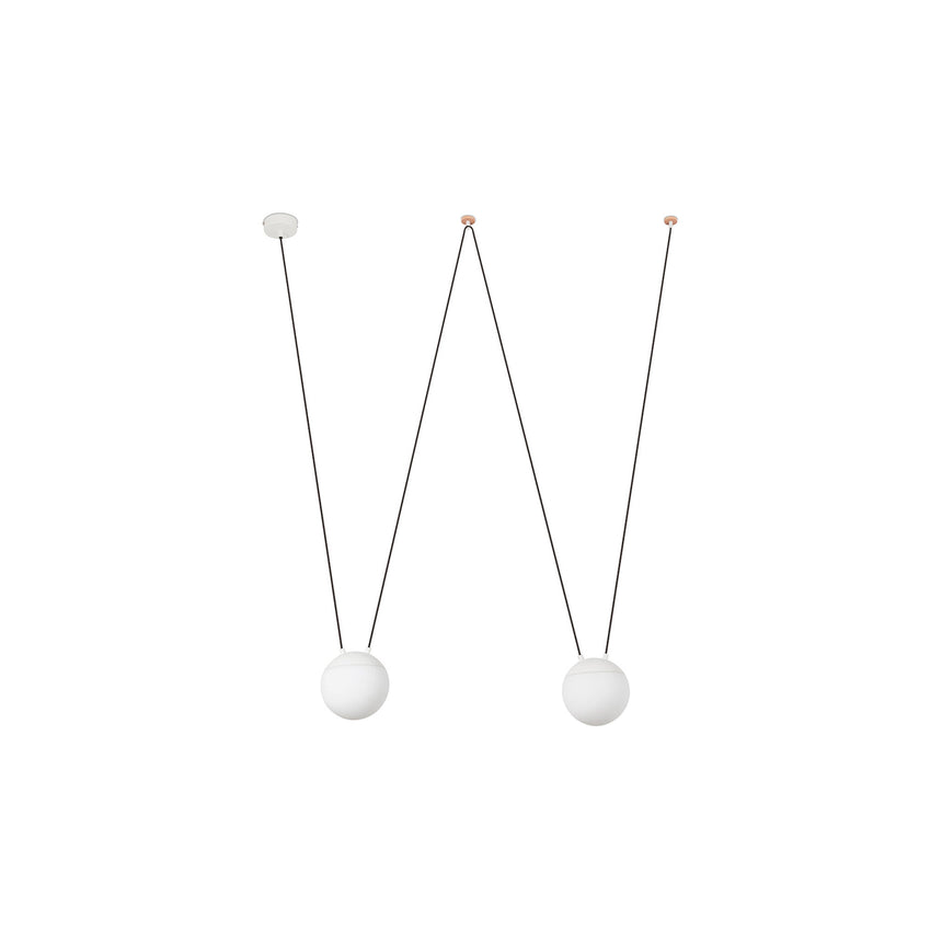 Faro MINE PC SPACE 2 luces Lámpara de techo colgante blanco 28209-2L