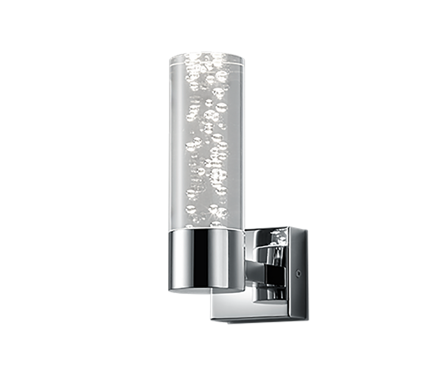 Aplique de baño Trio Bolsa LED cromo 3000K regulable IP44 2