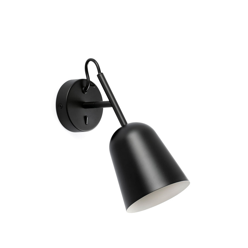 Lámpara de pared aplique Faro Studio E14 LED negro mate 28257