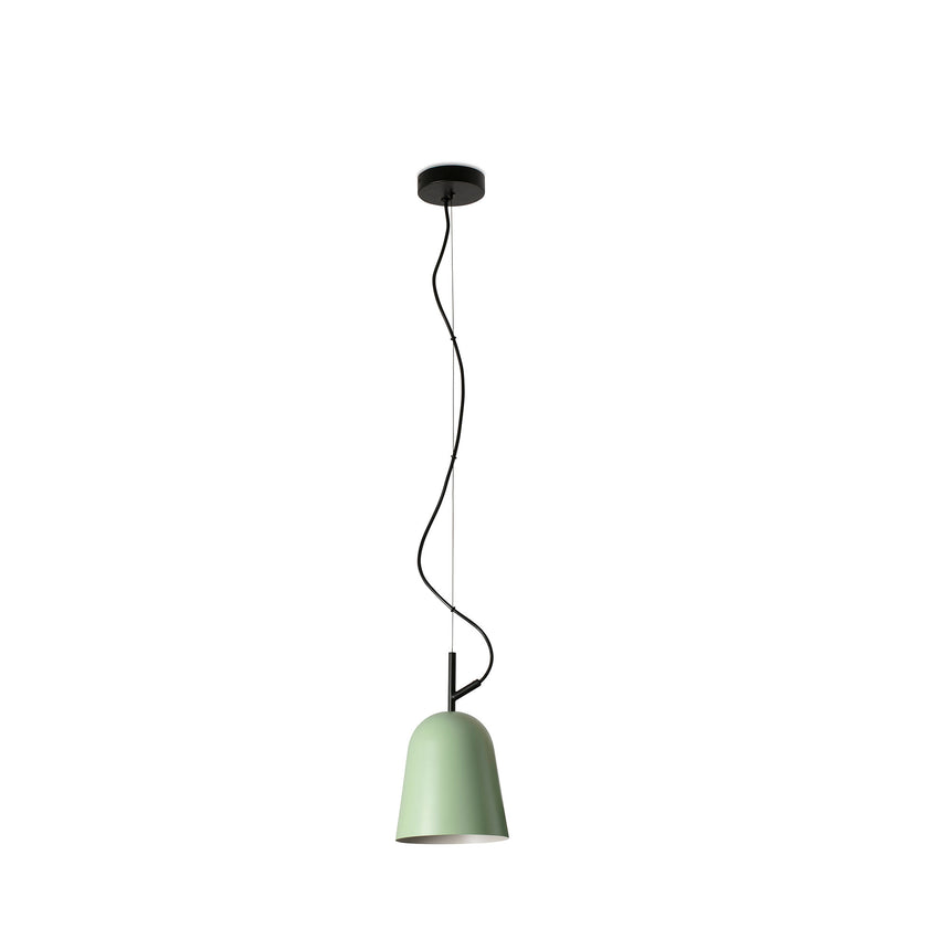 Lámpara de techo colgante Faro Studio E27 LED verde mate 28265