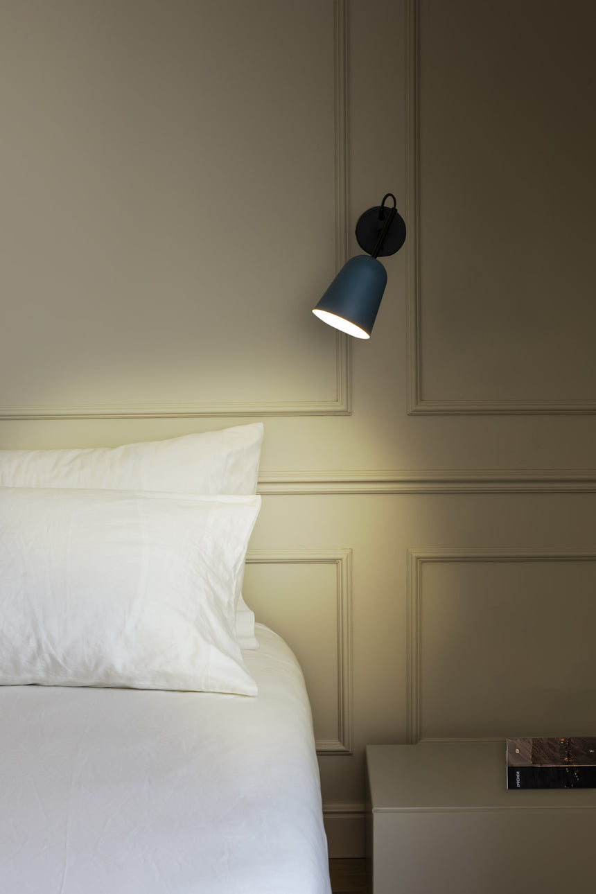 Lámpara de pared aplique Faro Studio E14 LED azul mate 28274