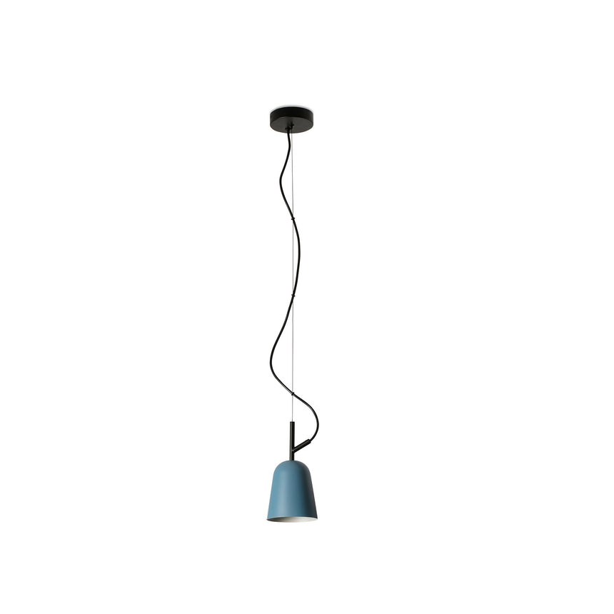 Lámpara de techo colgante Faro Studio E14 LED azul mate 28277