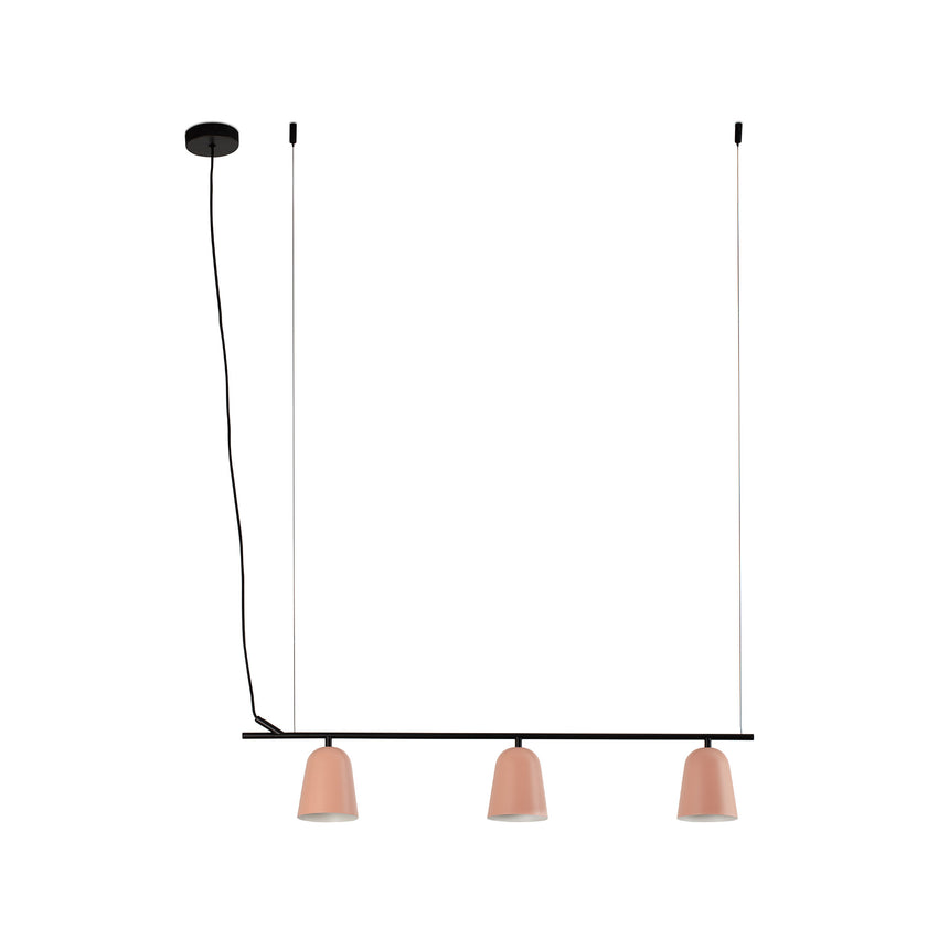 Lámpara de techo colgante Faro Studio E14 LED rosa mate 28282