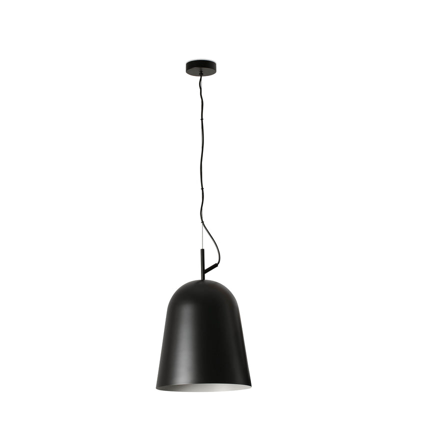 Lámpara de techo colgante Faro Studio E27 LED negro mate Ø29cm 28283