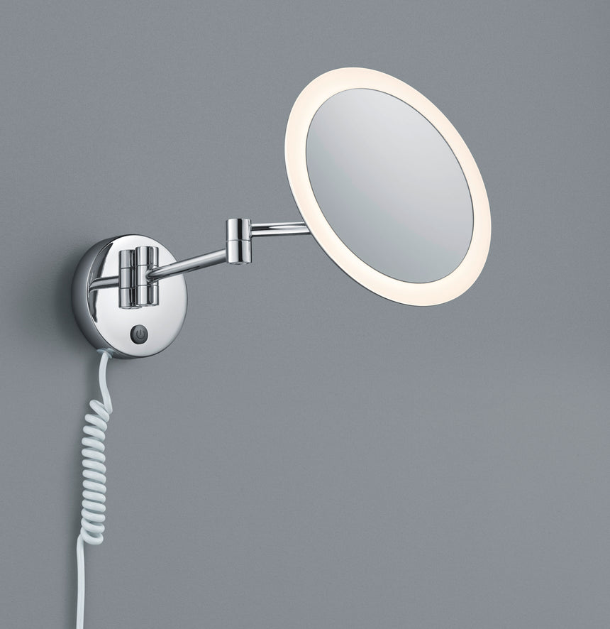 Espejo de baño VIEW cromo IP44 aumento 3x Ø21,6cm 282990106
