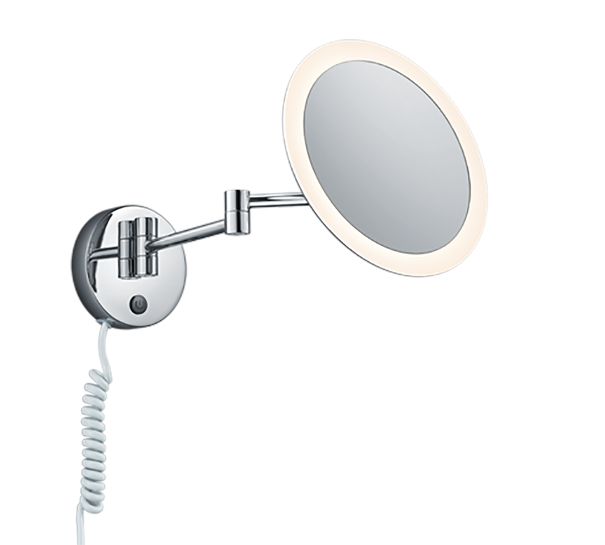 Aplique de baño Trio View LED cromo 3000K táctil IP44 282990106