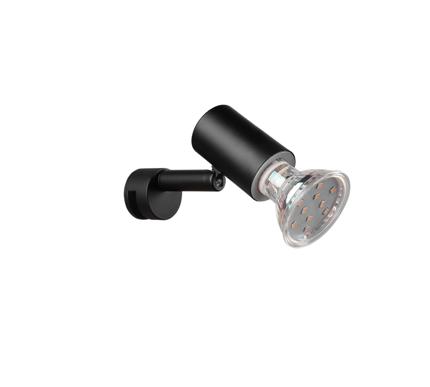 Aplique de baño Trio Lorenzo LED negro mate 3000K IP44 283500132