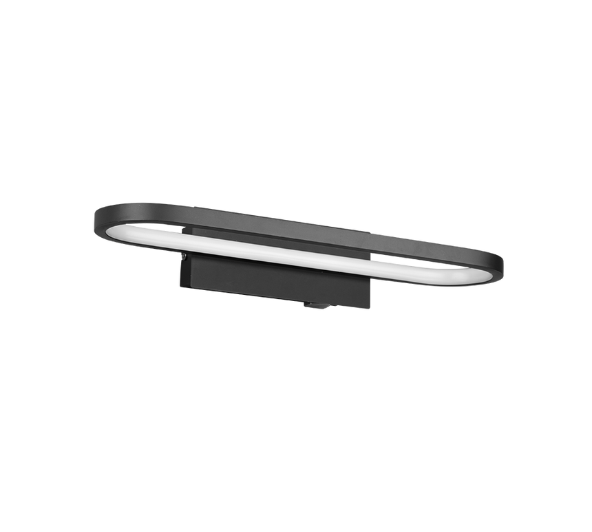 Aplique de baño Trio Gianni LED negro mate 3000K IP44 283770132