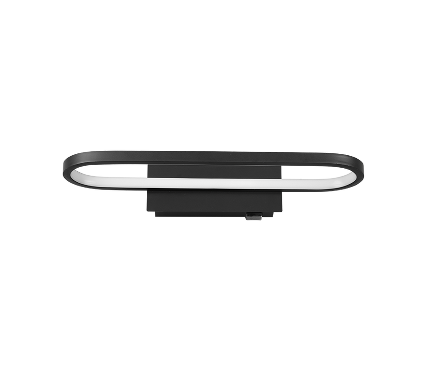 Aplique de baño Trio Gianni LED negro mate 3000K IP44 283770132