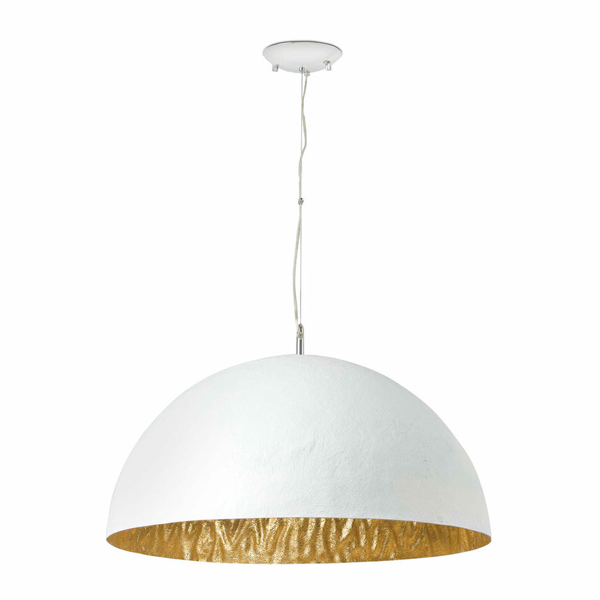 Faro MAGMA Pendant Lamp White and Gold 3 Lights 28399