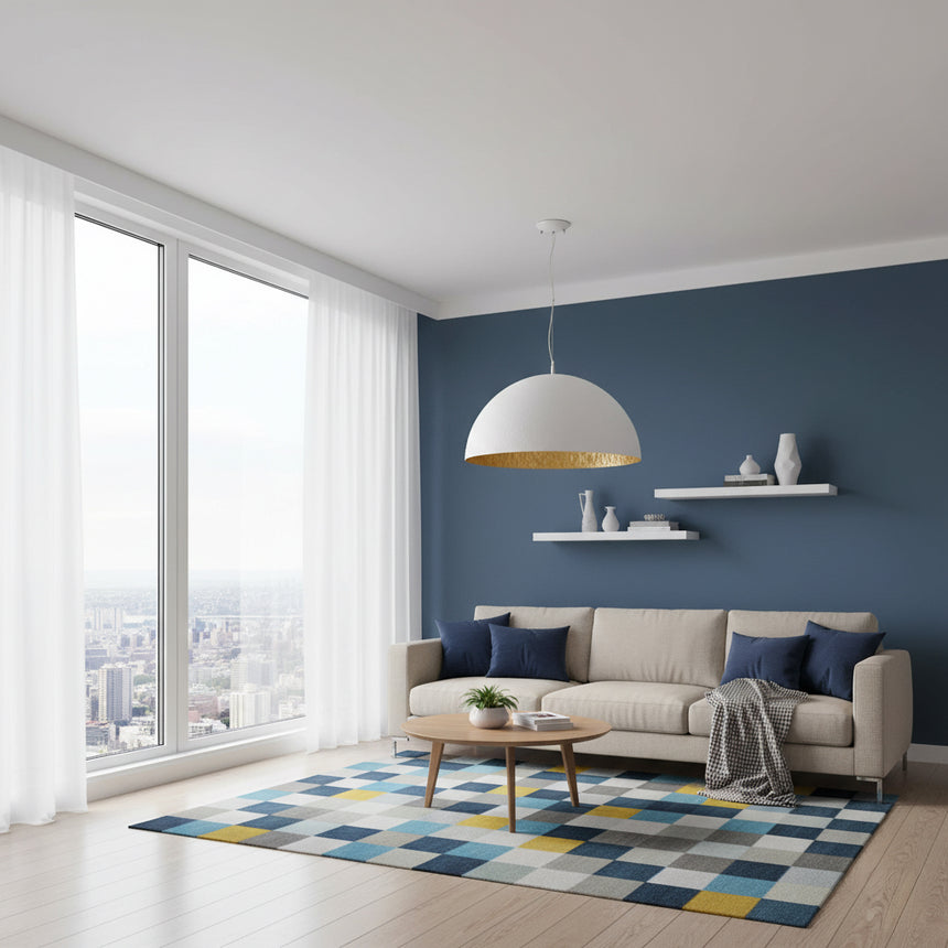 Faro MAGMA Pendant Lamp White and Gold 3 Lights 28399