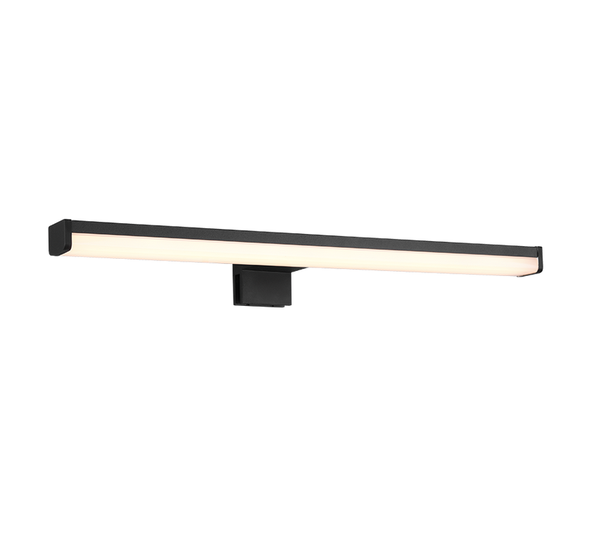 Aplique de baño Trio Lino LED negro mate 3000K IP44 284114032