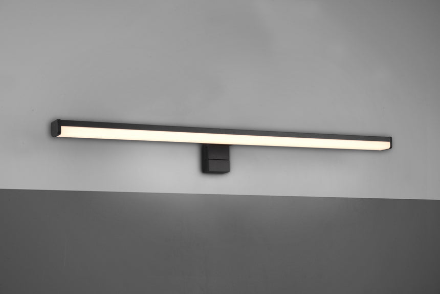 Aplique de baño Trio Lino LED negro mate 3000K IP44 284116032