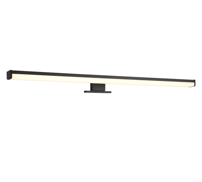 Aplique de baño Trio Lino LED negro mate 3000K IP44 284116032