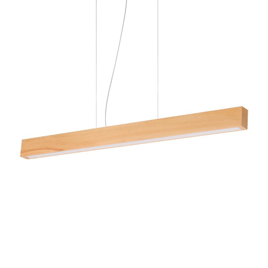 Lámpara colgante Ideal Lux Craft madera y cristal LED 32W Ø110cm 284460