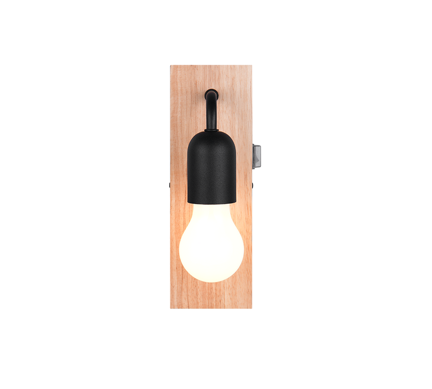 Aplique de baño Trio Arturo LED madera 3000K IP44 284470132