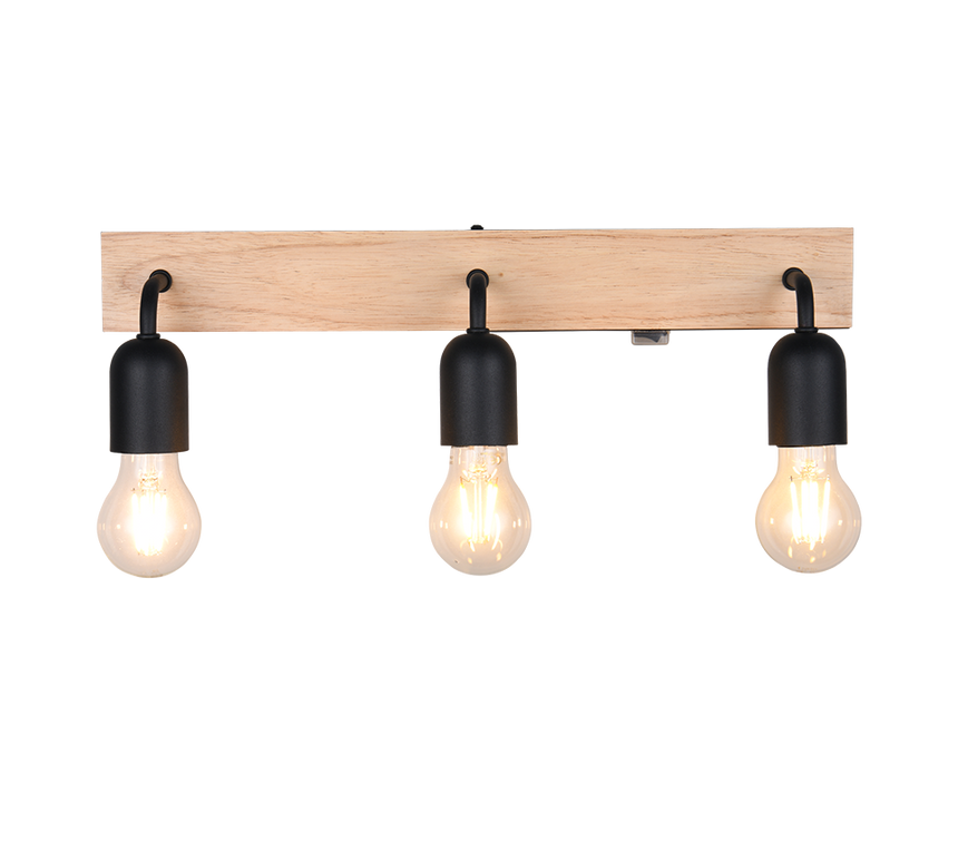 Aplique de baño Trio Arturo LED madera 3000K IP44 284470332