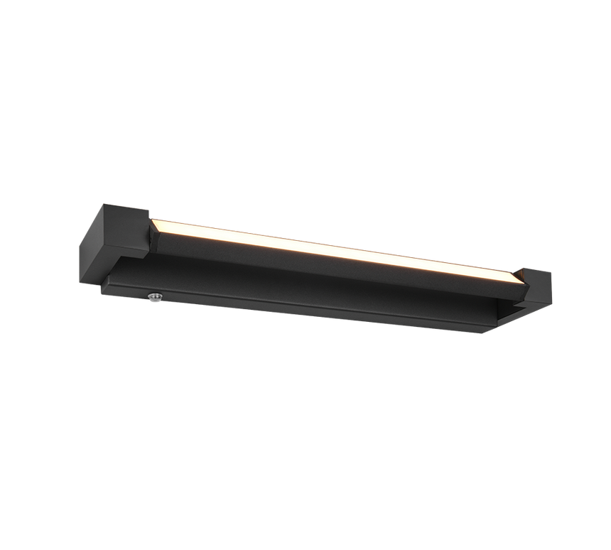 Aplique de baño Trio Fabrizio LED negro mate IP44 284770132
