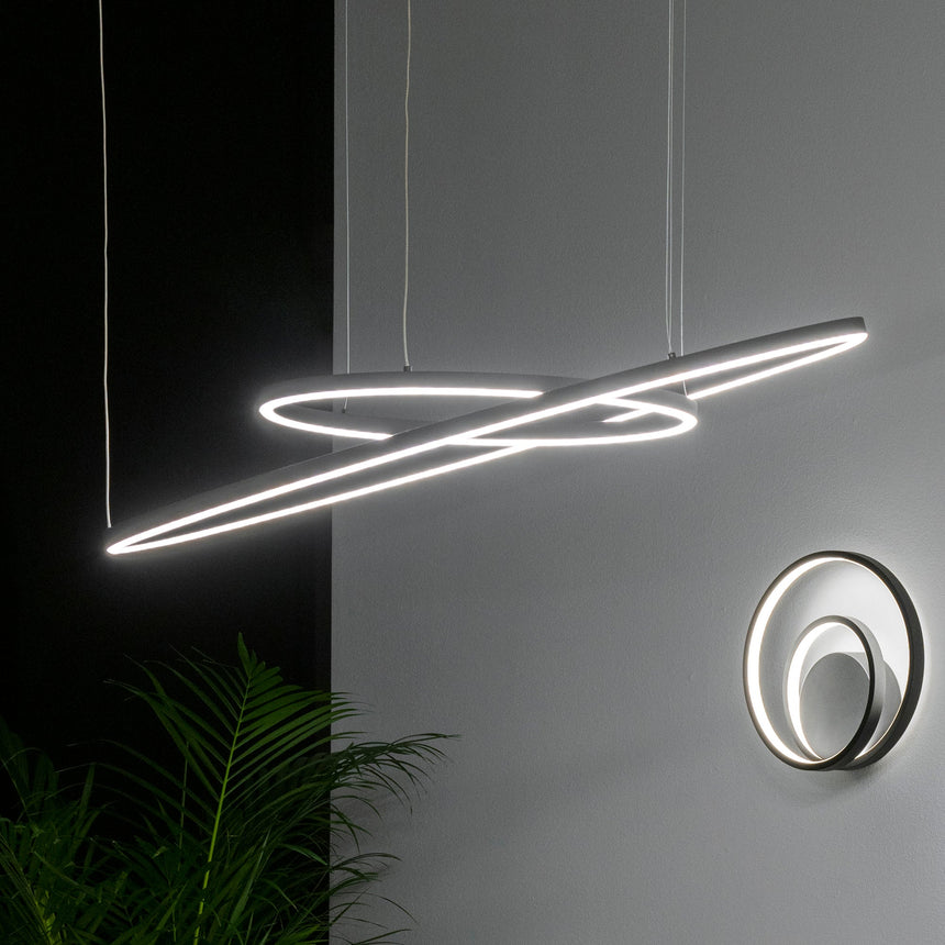 Lámpara colgante Ideal Lux Oracle Slim LED 81W Ø150cm 3000K negro — ref. 285061 (2)