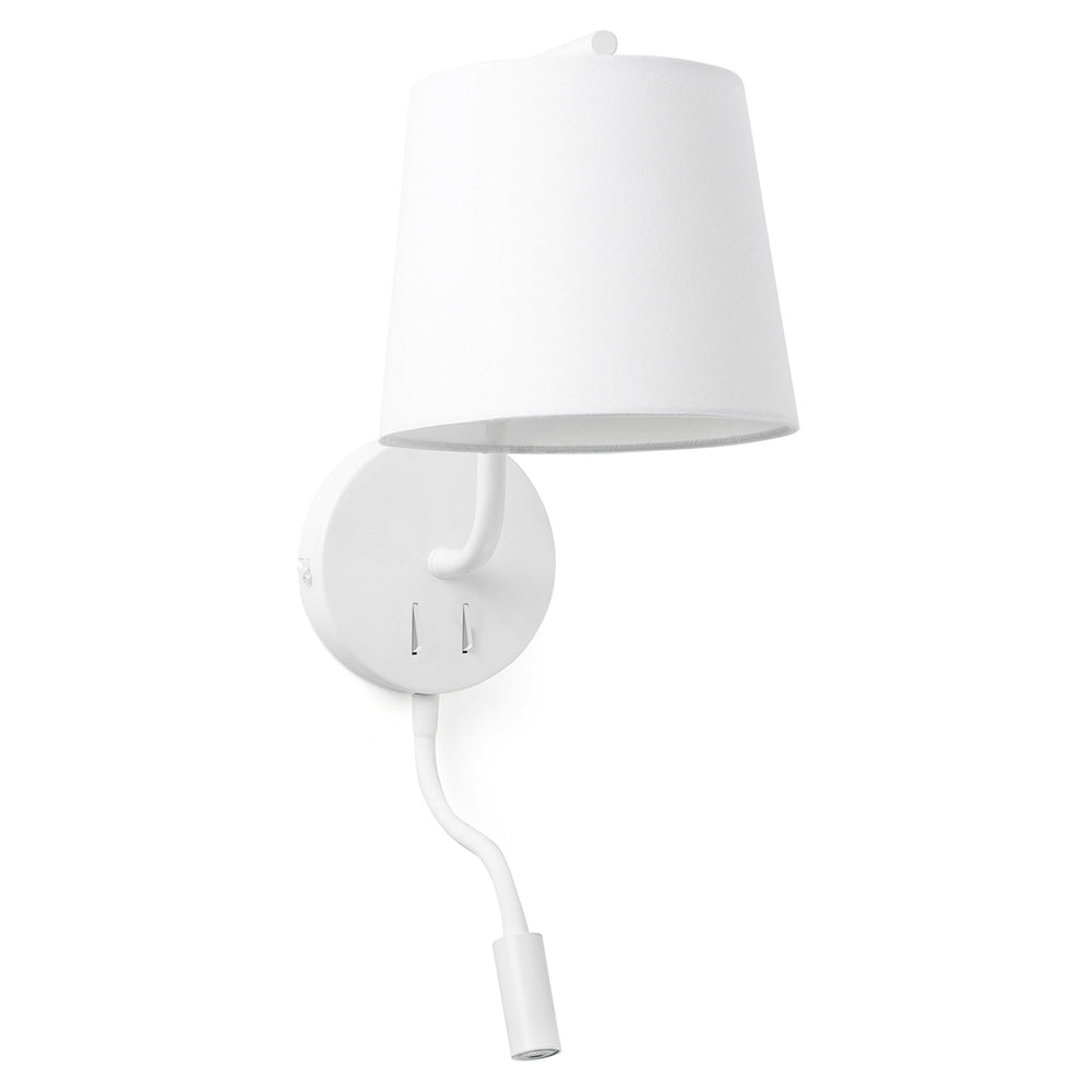 Faro BERNI White wall lamp with LED reader 29329