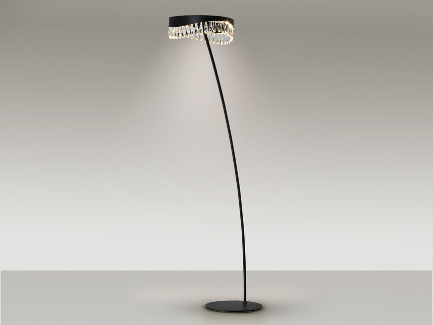 Lámpara de pie de salón Schuller Selene LED negro 3000K - ambiente