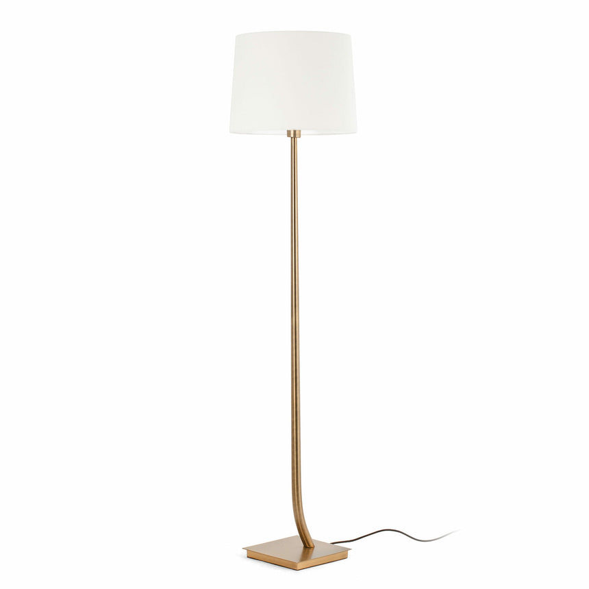 Lámpara de pie salón Faro Rem E27 blanco — ref. 29687-07 (1)