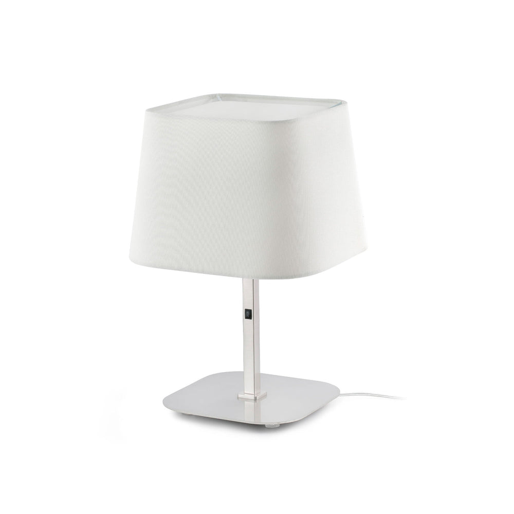 Faro SWEET Nickel and white table lamp 29937