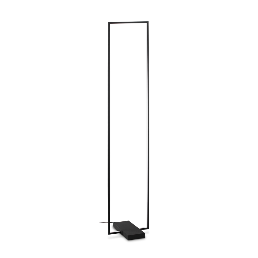 Lámpara de pie Ideal Lux Frame LED 30W 150,5cm 3000K negro — ref. 299617 (1)