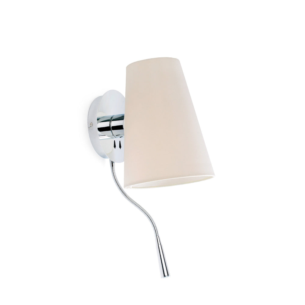 Faro LUPE Chrome wall lamp with LED reader 29996