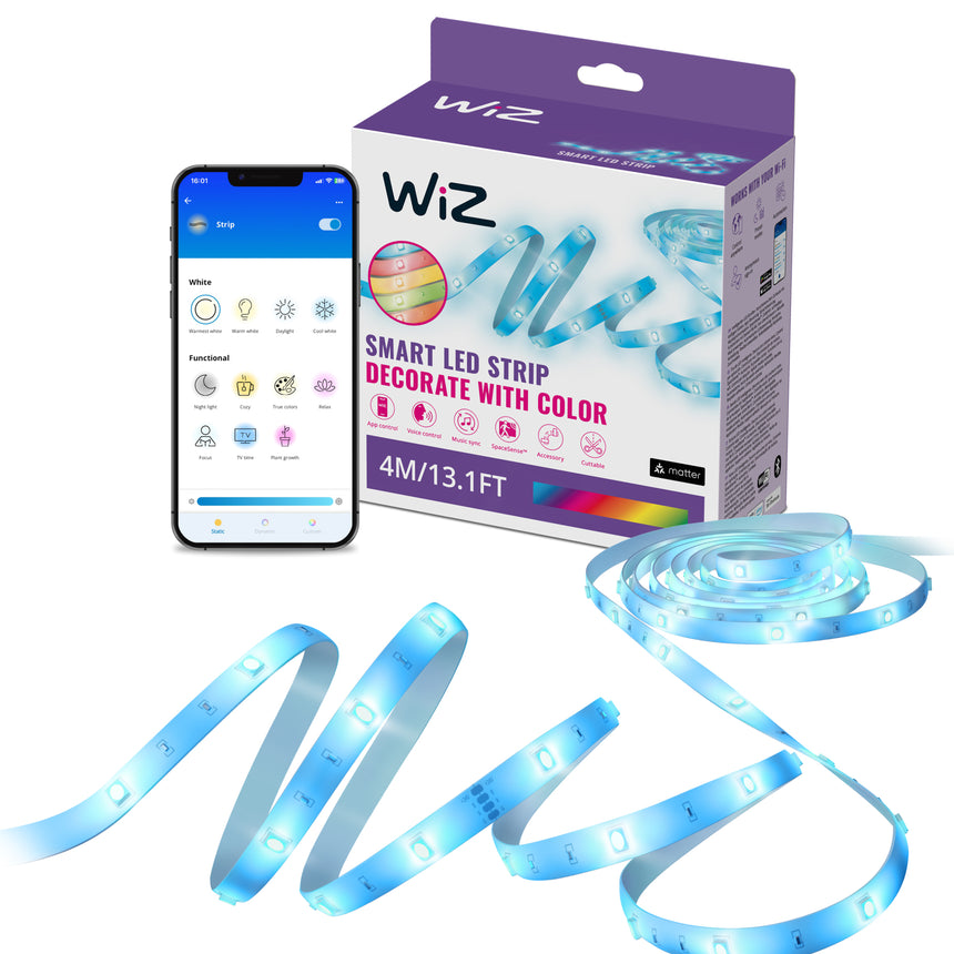 WiZ White and Color Ambiance Tira LED RGBW 6,5W 8720169078222 | Philips
