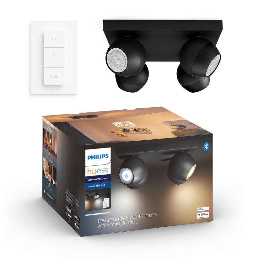 Philips Hue Foco Buckram negro White Ambiance 5W 350lm 33916300