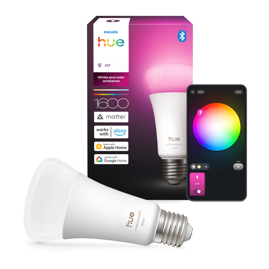 Philips Hue White and Color Ambiance Bombilla RGBW E27 11,8W 1600lm 8720169364226