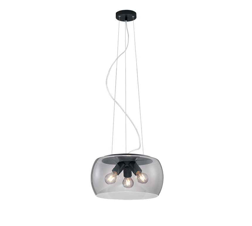 Lámpara de techo colgante Trio Valente 3 luces antracita 150cm 300600342