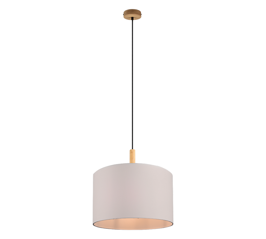 Lámpara de techo colgante Trio Korba madera natural 150cm 301200101