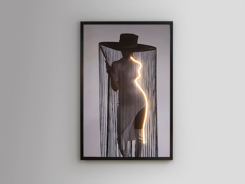 Cuadro con luz LED Schuller Diva negro 80x120cm 301299 - vista 6