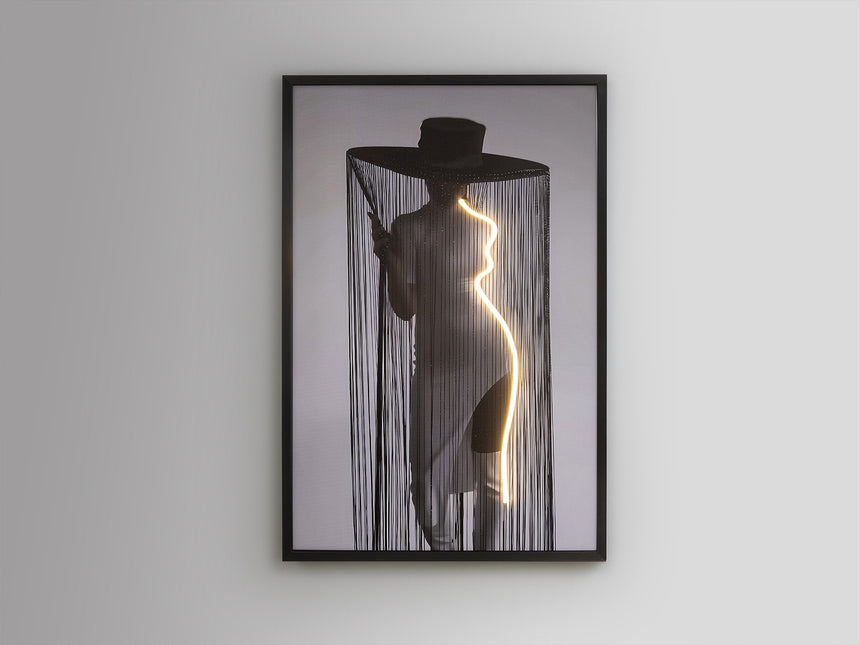 Cuadro con luz LED Schuller Diva negro 80x120cm vista 5