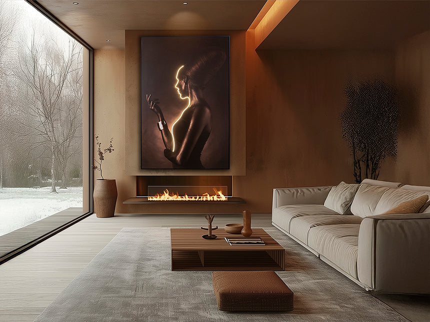 Cuadro con luz LED Schuller Silueta negro 120x180cm 301473 - vista 2