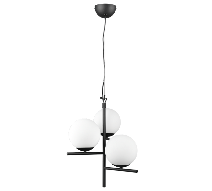Lámpara de techo colgante Trio Pure LED negro mate 3000K 150cm 302000332