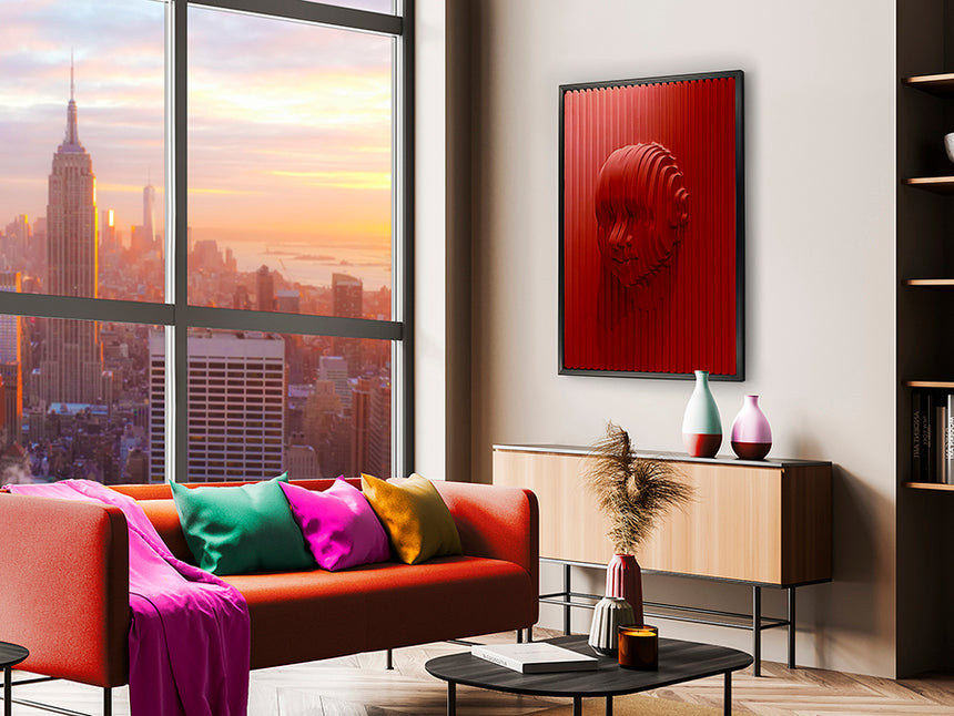 Schuller Red Face Bajorrelieve 90x120 302043