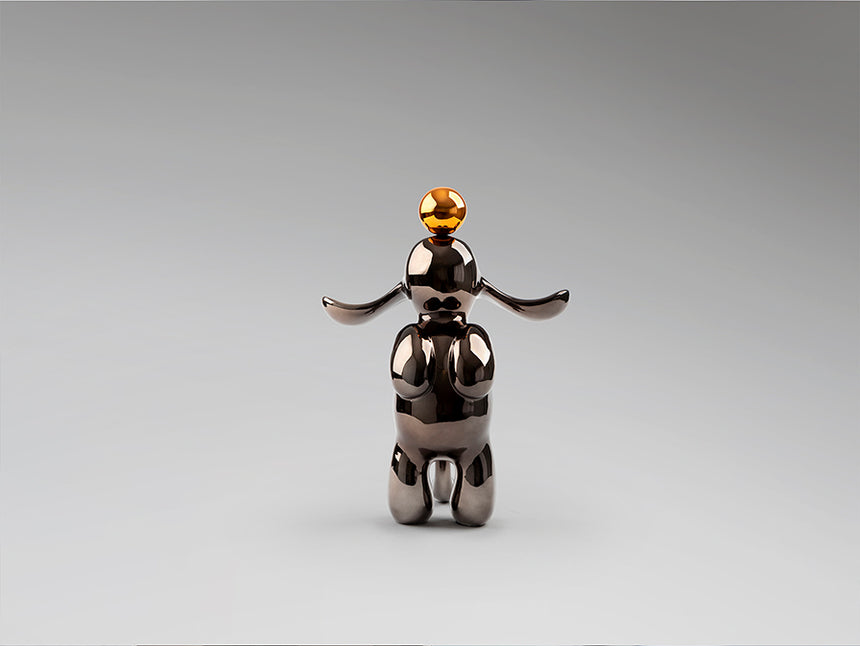 Figura decorativa Schuller Conejo gris y naranja 35cm 302258 - imagen 5