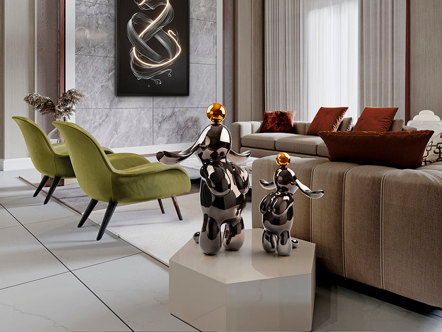 Figura decorativa Schuller Conejo gris y naranja 35cm 302258 - imagen 10