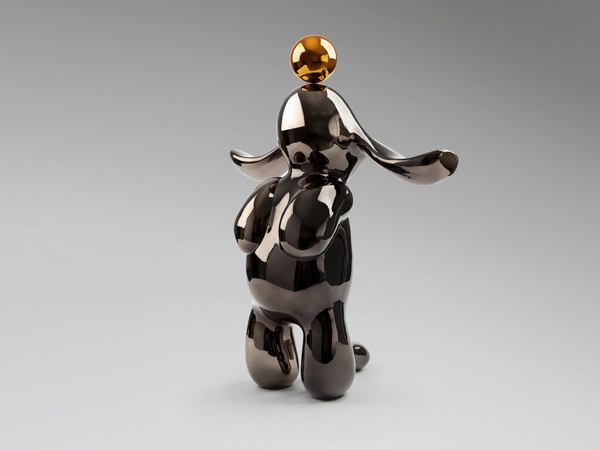 Figura decorativa Schuller Conejo gris y naranja 52cm vista 3