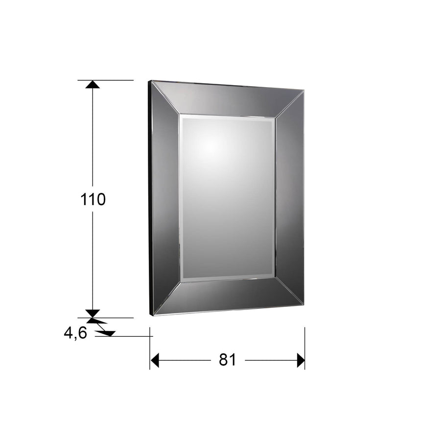 Espejo arco Schuller Roma plata y smoke 81x110cm dimensiones