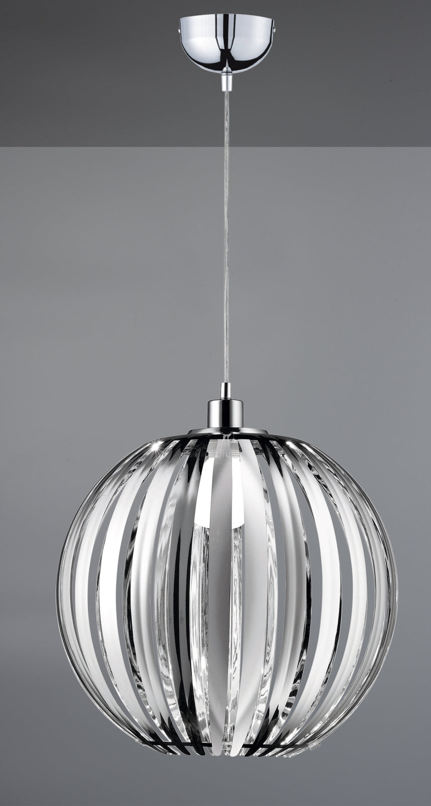 Lámpara de techo colgante Trio Zucca LED cromo 2700K 150cm 304100106