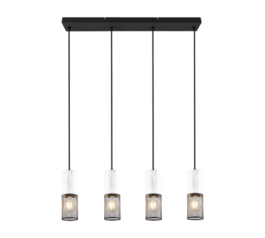 Lámpara de techo colgante Trio Tosh LED black and white 2700K 150cm 304300434
