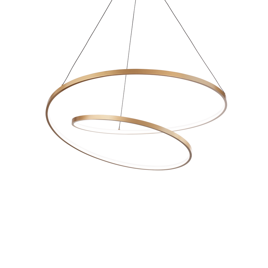 Lámpara colgante Ideal Lux Oz latón LED 48W 3000K regulable Ø60cm 304564