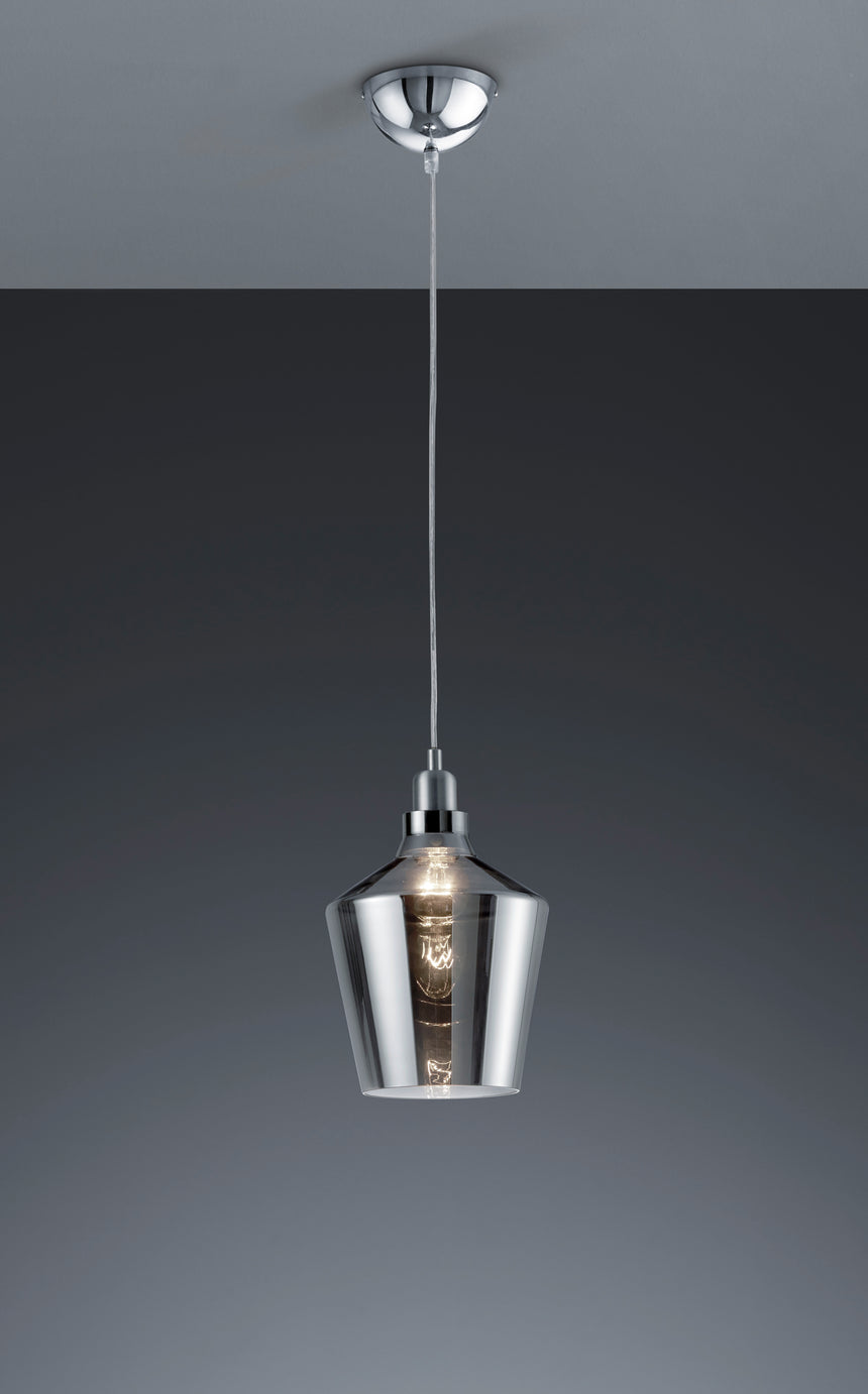 Lámpara de techo colgante Trio Calais aluminio 130cm 3