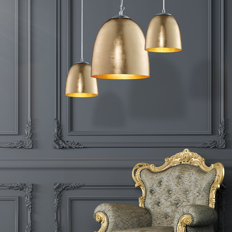 Trio Ontario Lámpara colgante de metal níquel mate 305200389