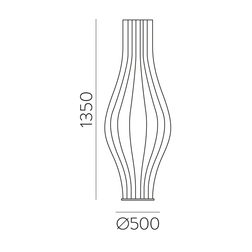 ACB Mirta Stone Floor Lamp LED E27 3x Cable Switch H30541PI